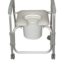 Load image into Gallery viewer, Aluminum Shower Chair and Commode with Casters
