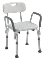 RETAIL: Shower Chair with Back and Removable Padded Arms
